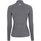 DANISH ENDURANCE Workout Shirt - Vrouwen - Lange Mouwen - met Rits - Reflecterende Details - Grijs - L