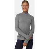 DANISH ENDURANCE Workout Shirt - Vrouwen - Lange Mouwen - met Rits - Reflecterende Details - Grijs - L