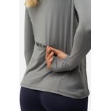 DANISH ENDURANCE Workout Shirt - Vrouwen - Lange Mouwen - met Rits - Reflecterende Details - Grijs - L