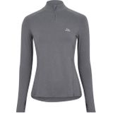 DANISH ENDURANCE Workout Shirt - Vrouwen - Lange Mouwen - met Rits - Reflecterende Details - Grijs - L