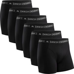 DANISH ENDURANCE - Katoenen Boxershorts - 6 Pack - Zwart/Groen/Blauw Gemêleerd