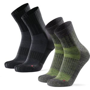 DANISH ENDURANCE Premium Hardloopsokken met Merino Wol - voor Dames & Heren - 2 paar - Meerkleurig - Maat 43-47