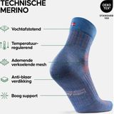 DANISH ENDURANCE Premium Hardloopsokken met Merino Wol - voor Dames & Heren - 2 paar - Meerkleurig - Maat 39-42