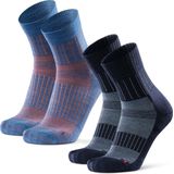 DANISH ENDURANCE Premium Hardloopsokken met Merino Wol - voor Dames & Heren - 2 paar - Meerkleurig - Maat 43-47