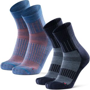 DANISH ENDURANCE Premium Hardloopsokken met Merino Wol - voor Dames & Heren - 2 paar - Meerkleurig - Maat 39-42