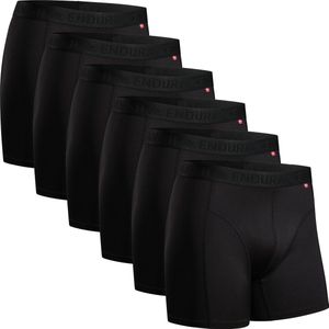 DANISH ENDURANCE Sportonderbroeken Heren - Quick Dry - Sport Boxershorts - 6 pack - Zwart - Maat 4XL