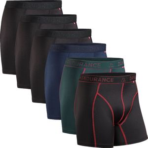 DANISH ENDURANCE Sportonderbroeken Heren - Quick Dry - Sport Boxershorts - 6 pack - Meerkleurig- Maat XL