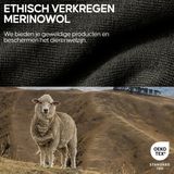 DANISH ENDURANCE Thermo Ondergoed set voor Heren - van Merino Wol - Ademend - Donkergrijs - S