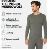 DANISH ENDURANCE - Thermo Shirt - Donkergrijs - Lange Mouwen - Merino Wol