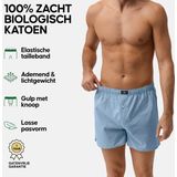 DANISH ENDURANCE - Boxershorts - Blauw Gestreept Mix - 4-pack - Biologisch Katoen