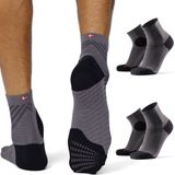 DANISH ENDURANCE - Hardloopsokken - Zwart/Grijs - Antislip Wandelsokken - 2 Paar