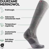 DANISH ENDURANCE - Wandelsokken - Grijs - Kniehoogte - 1 Paar
