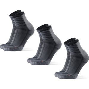 DANISH ENDURANCE Kwartlengte Hardloopsokken voor Lange Afstanden Dames en Heren 3 paar - anti blaren - Maat 43-47