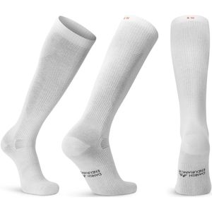 DANISH ENDURANCE Compressiekousen Dames & Heren - biologisch katoen - 14-18 mmHg - Wit - 1 paar - Maat 43-47