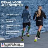 DANISH ENDURANCE - Gegradueerde Compressiesokken - 21-26 mmHg - Hardlopen - 2 Pack