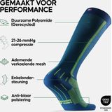DANISH ENDURANCE - Gegradueerde Compressiesokken - 21-26 mmHg - Hardlopen - 2 Pack
