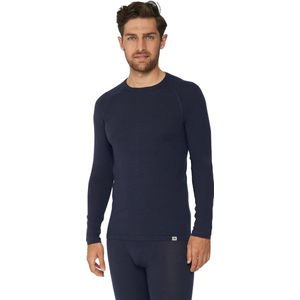 DANISH ENDURANCE Thermo Shirt met Lange Mouwen voor Heren - van Merino Wol - Donker Marineblauw - XL