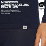 DANISH ENDURANCE Thermoleggings van Merinowol voor Heren, Met of Zonder Gulp, Warm, Vochtafvoerend & Ademend, Blau, 3XL