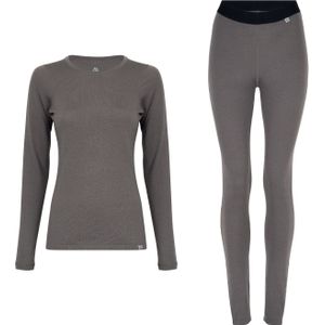 DANISH ENDURANCE Thermo Ondergoed set voor Dames - van Merino Wol - Ademend - Grijs- M