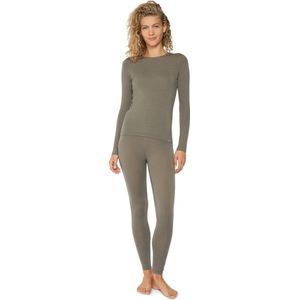 DANISH ENDURANCE Thermo Ondergoed set voor Dames - van Merino Wol - Ademend - Grijs- XL
