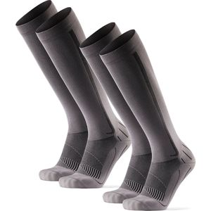 DANISH ENDURANCE Compressiekousen - Steunkousen - Grijs en Zwart - 2 Paar