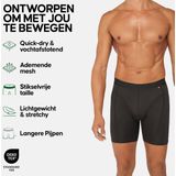 DANISH ENDURANCE Sportonderbroeken Heren - Extra Lang - Sport Boxershorts - 6 pack - Zwart - Maat 3XL