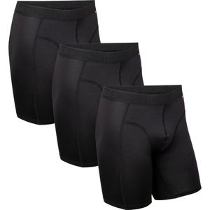 DANISH ENDURANCE Sportonderbroeken Heren - Extra Lang - Sport Boxershorts - 6 pack - Zwart - Maat 3XL