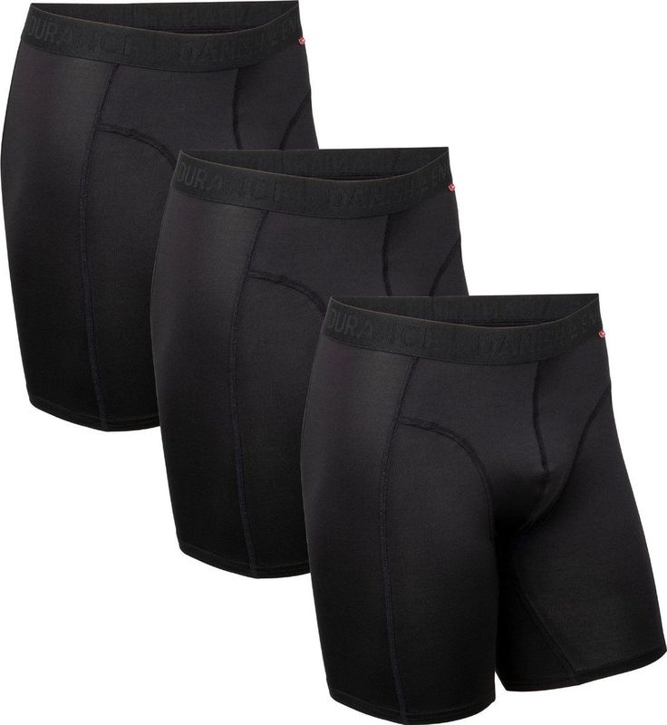 DANISH ENDURANCE Sportonderbroeken Heren - Extra Lang - Sport Boxershorts - 6 pack - Zwart - Maat 3XL