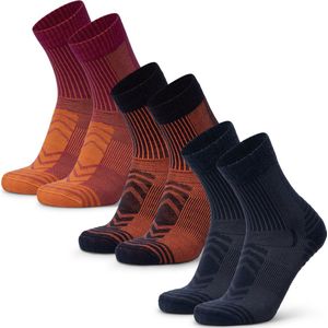 DANISH ENDURANCE - Merino Wol Wandelsokken - Lichte Sportsokken - 3 Paar - Anti Blaren