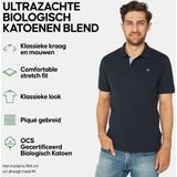 DANISH ENDURANCE Classic Fit Poloshirt - Donkerblauw - Biologisch Katoen - Korte Mouw