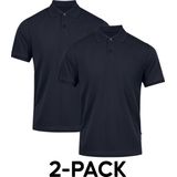 DANISH ENDURANCE - Classic Fit - Poloshirt - Donkerblauw - 2-pack - Korte Mouw
