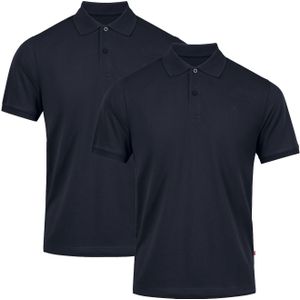 DANISH ENDURANCE - Classic Fit - Poloshirt - Donkerblauw - Biologisch Katoen - 2-pack