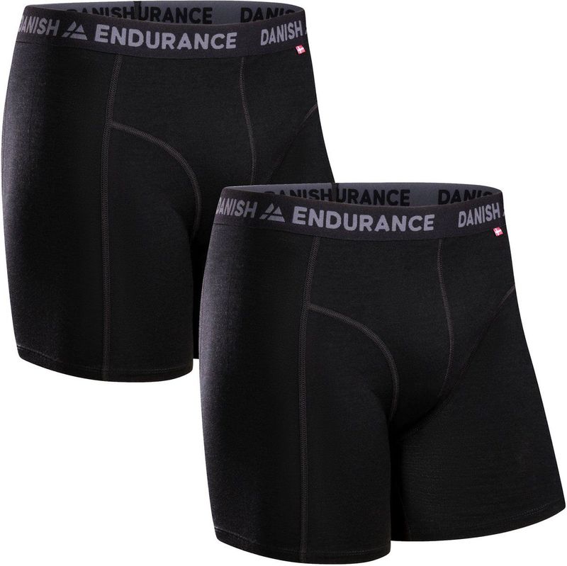 DANISH ENDURANCE - Merino Wol Boxers - Zwart - Geurbestendig - 2 Pack