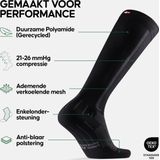 Compressiekousen - Zwart - 56% Gerecycled Polyamide - 39% Polyamide - 5% Elastaan