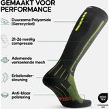 DANISH ENDURANCE Compressiekousen - Steunkousen - Zwart en Geel - 21-26 mmHg - 1 paar