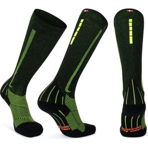 DANISH ENDURANCE Compressiekousen - Steunkousen - Zwart en Geel - 21-26 mmHg - 1 paar