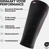 DANISH ENDURANCE Kuit Compressie Sleeves voor Dames en Heren - Hardlopen & Sporten - Maat XL - 1 paar