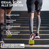 DANISH ENDURANCE Kuit Compressie Sleeves voor Dames en Heren - Hardlopen & Sporten - Maat XL - 1 paar