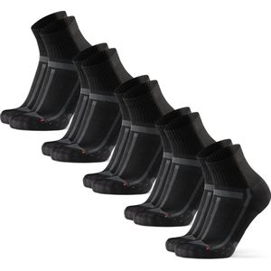DANISH ENDURANCE Kwartlengte Hardloopsokken voor Lange Afstanden Dames en Heren 5 paar - anti blaren - Maat 43-47