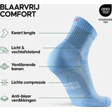 DANISH ENDURANCE Kwartlengte Hardloopsokken voor Lange Afstanden Dames en Heren 5 paar - anti blaren - Maat 39-42