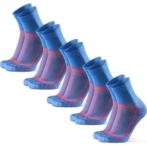 DANISH ENDURANCE Kwartlengte Hardloopsokken voor Lange Afstanden Dames en Heren 5 paar - anti blaren - Maat 43-47