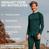 DANISH ENDURANCE Thermo Leggings voor Heren - van Merino Wol - Donkergroen - XL