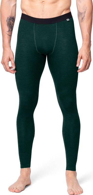 DANISH ENDURANCE Thermo Leggings voor Heren - van Merino Wol - Donkergroen - XL