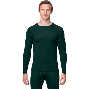 DANISH ENDURANCE Thermo Shirt met Lange Mouwen voor Heren - van Merino Wol - Donkergroen - XL