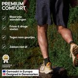 DANISH ENDURANCE - Wandelsokken - Zwart - Lichtgewicht Merino Wol - 5 Paar