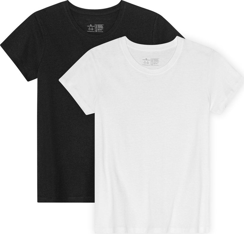 DANISH ENDURANCE - T-Shirt - Wit en Zwart - 2-pack