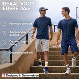 DANISH ENDURANCE T-Shirt voor Heren - V-Neck - Wit en Zwart - 2 pack