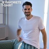 DANISH ENDURANCE T-Shirt voor Heren - V-Neck - Wit en Zwart - 2 pack