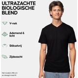 DANISH ENDURANCE T-Shirt voor Heren - V-Neck - Wit en Zwart - 2 pack