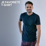 DANISH ENDURANCE T-Shirt voor Heren - V-Neck - Marineblauw - 2 pack